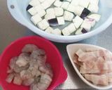 茄子と海老のトマトクリームパスタ作り方2写真