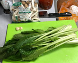 小松菜としめじのにんにく炒め作り方1写真