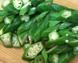 オクラの塩昆布和え作り方2写真