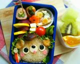 キャラ弁 ベレー帽のワンコの秋弁当作り方7写真