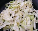 キャベツとアンチョビのクリームパスタ作り方2写真