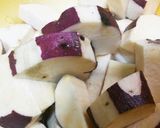 豚肉と長ネギとさつまいもの甘酢煮作り方1写真