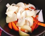 豚肉と南瓜のガリバタ醤油鍋作り方3写真