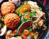 豚肉と南瓜のガリバタ醤油鍋作り方10写真