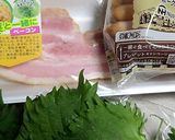 大葉入りウインナーのベーコン巻きおかず作り方1写真