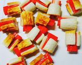 お弁当に☆カニかまちくわの礒部揚げ作り方1写真