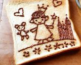 お手軽チョコペンで！！チョコトースト♬作り方3写真