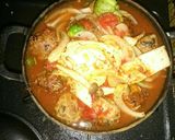 ミートボールでトマト煮込み～スキレットで作り方6写真