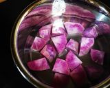 紫芋の胡麻よごし風作り方1写真