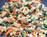 厚揚げと小松菜の卵焼き〜ちょびっとお肉で作り方5写真