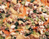 厚揚げと小松菜の卵焼き〜ちょびっとお肉で作り方7写真