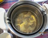 保温調理器によるすじ肉・牛肉混合カレー作り方1写真