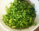【男の料理】あまった春菊でペペロンチーノ作り方1写真