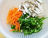 ピーマンとしめじの胡麻和え作り方1写真