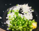 炒り玉子のピーマン入りカレー炒め作り方1写真