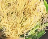 じゃこと小松菜のにんにくパスタ作り方7写真