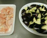 鶏となすの甘酢タレ炒め作り方1写真