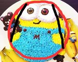 簡単♡ミニオンズ♡ボブの立体ケーキ作り方1写真