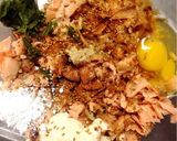 お魚ハンバーグ☆新巻鮭でフィッシュバーグ作り方4写真