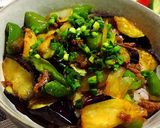 甘酢でさっぱり！茄子とピーマンのそぼろ丼作り方6写真