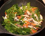 簡単！ほうれん草と牛肉と卵の炒め物作り方9写真