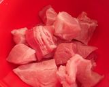 チリソースの仄かな辛み！『ピリ辛酢豚』作り方1写真