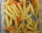 マカロニを時短ゆでしてペペロンチーノ作り方1写真