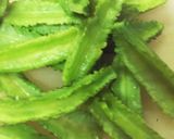四角豆と人参の葉っぱの牛肉巻き作り方1写真