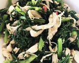 春菊とささみの簡単梅肉和え作り方4写真