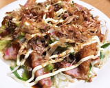 節約簡単！ネギでお好み焼き風炒め作り方2写真