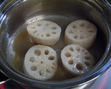 夕食おもてなし♪ほくほく♪蓮根の煮物作り方3写真