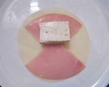 ハムと豆腐の餃子皮スナック作り方3写真