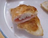 ハムと豆腐の餃子皮スナック作り方5写真