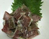 鰤の血合のレバ刺し風作り方3写真