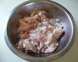 米粉＆米油で♪揚げない☆鶏の塩麹唐揚げ☆作り方1写真