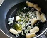 ワカメと油揚げとネギの味噌汁作り方3写真