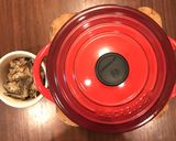 ルクルーゼで！秋の炊き込み きのこご飯作り方10写真