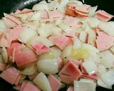 ハムと玉ねぎの玉子炒め❤カルボナーラ風作り方4写真
