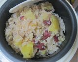 丸ごとさつまいもときのこの炊き込みご飯作り方4写真