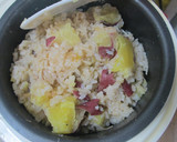 丸ごとさつまいもときのこの炊き込みご飯作り方4写真