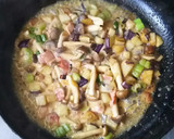 茸と秋野菜の和風クリームパスタ作り方5写真