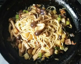 茸と秋野菜の和風クリームパスタ作り方6写真
