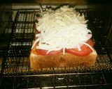 魚肉ソーセージとトマトのピザトースト作り方5写真