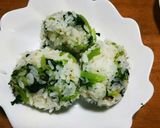ヘルシー～じゃこと大根葉のおにぎり作り方10写真