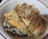 納豆とマーボーモヤシの丼作り方2写真