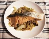 鮭とキャベツの白だし煮物作り方5写真