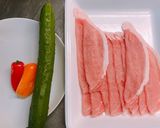 豚肉と彩り野菜のピリ辛！爽やか和え物作り方1写真