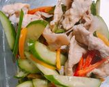 豚肉と彩り野菜のピリ辛！爽やか和え物作り方6写真