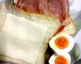 半熟玉子とベーコンのホットサンド作り方3写真