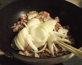 ニンニク風味　たっぷり根菜と豚肉の炒め煮作り方5写真